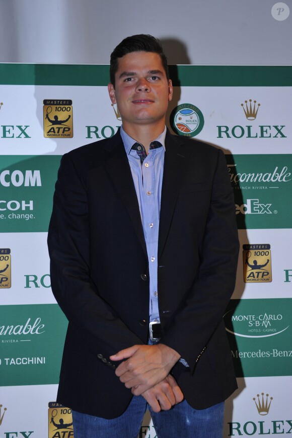 Milos Raonic lors du Grand Gala du Tennis à Monaco le 18 avril 2014. 