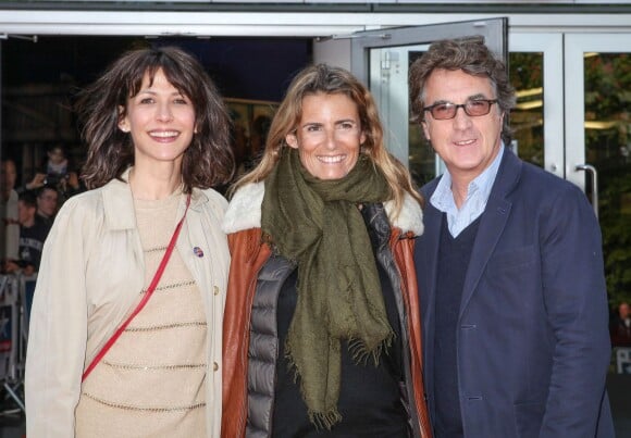 François Cluzet, Lisa Azuelos et Sophie Marceau lors de l'avant-première du film Une rencontre au Kinepolis de Lomme, le 20 avril 2014.
