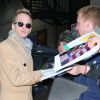 Neil Patrick Harris arrive dans les studios de l'émission "The Late Show with David Letterman" à New York. Le 17 février 2014.