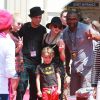 Exclusif - Ashlee Simpson en compagnie de son fiancé Evan Ross et son fils Bronx à Universal City, le 21 avril 2014. 