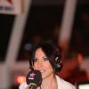 Exclusif - Fabienne Carat, radieuse, dans l'émission d'Enora 'Enora le soir' diffusée sur Virgin radio et délocalisée sur un catamaran dans le port de Marseille, le 4 avril 2014
