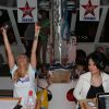 Exclusif - Enora Malagré et Fabienne Carat dans l'émission d'Enora 'Enora le soir' diffusée sur Virgin radio et délocalisée sur un catamaran dans le port de Marseille, le 4 avril 2014