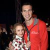 Hayden Panettiere et Vladimir Klitschko après la victoire de ce dernier lors du championnat du monde poids lourds qui se déroulait le 26 avril 2014 à Oberhausen