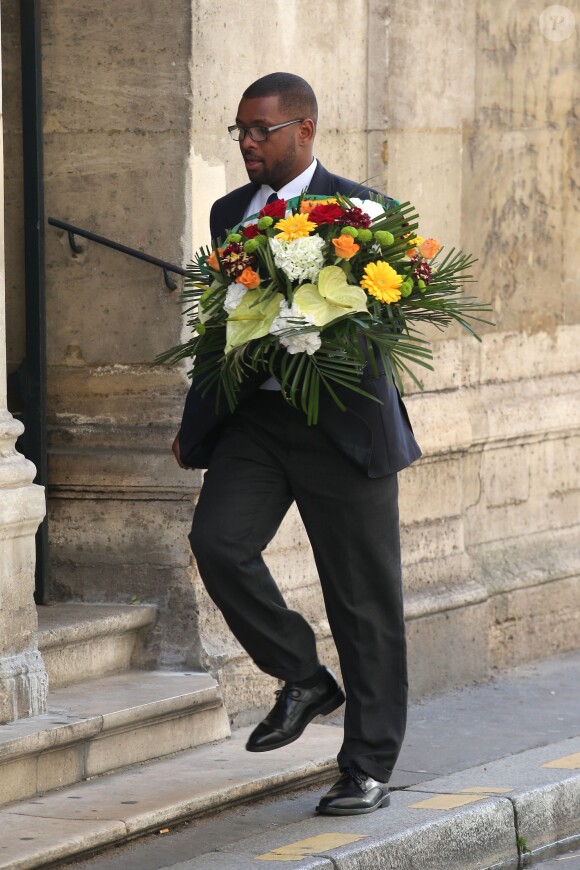 Les obsèques du réalisateur Michel Lang en l'église Notre-Dame de Grâce de Passy à Paris le 29 avril 2014