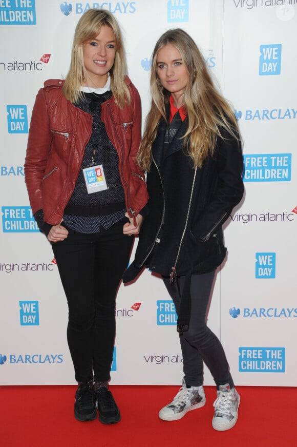 Isabella Calthorpe et sa demi-soeur Cressida Bonas lors du We Day à Wembley le 7 mars 2014.