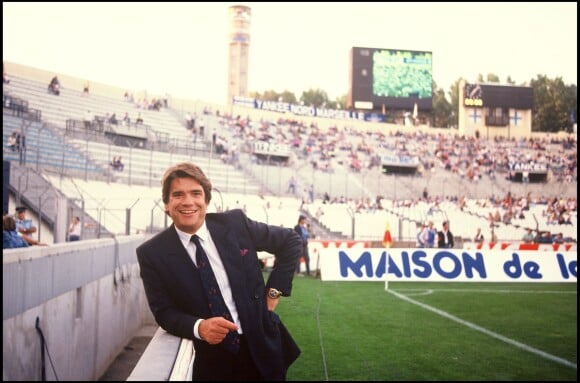 Bernard Tapie au Stade Véldorome de Marseille en janvier 1992