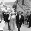 La princesse Grace et le prince Rainier lors du mariage du duc d'Orléans à Ansouis en 1969
