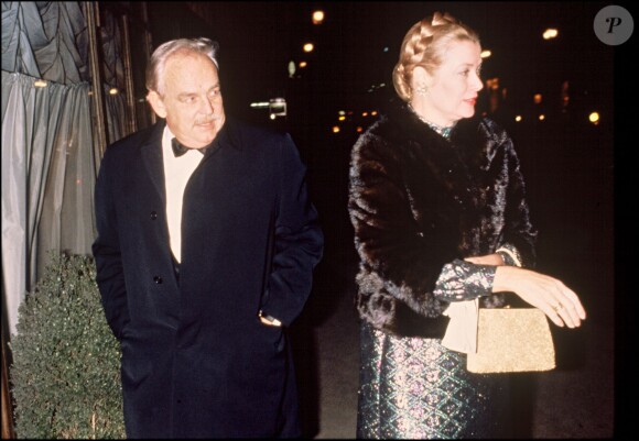 Grace de Monaco et le prince Rainier III à Monaco (photo d'archive non datée)