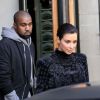 Kim Kardashian et Kanye West à Paris, le 14 avril 2014. 