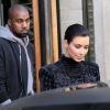 Kim Kardashian et Kanye West à Paris, le 14 avril 2014. 