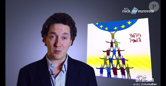 Guillaume Gallienne participe à la campagne Let's rock the eurovote, en mai 2014.