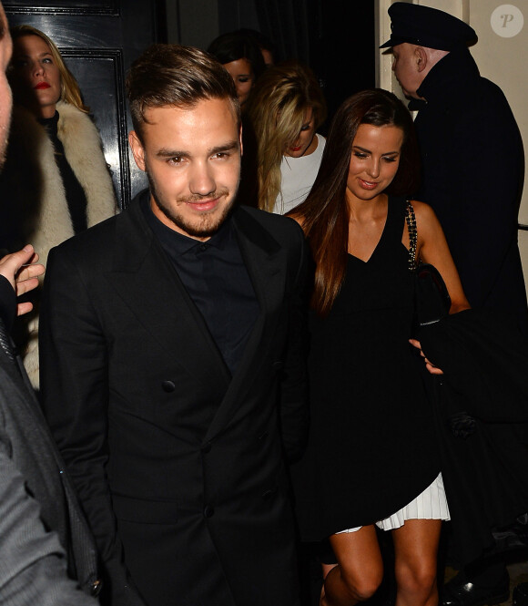 Liam Payne (One Direction) et sa petite amie Sophia Smith à la sortie de l'After-Party des Brit Awards à Londres, le 19 février 2014.