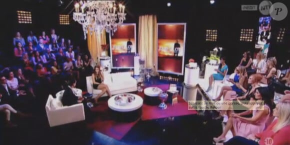 Les prétendantes sur le plateau de l'émission (Bachelor, le gentleman célibataire - soirée révélations du lundi 5 mai 2014, sur NT1.)