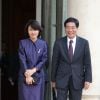 Mr Yoichi Suzuki, Ambassadeur du Japon en France et sa femme lors du dîner officiel au Palais de l'Elysée, en l'honneur du Premier ministre japonais Shinzo Abe et de son épouse Akie Abe à Paris le 5 mai 2014