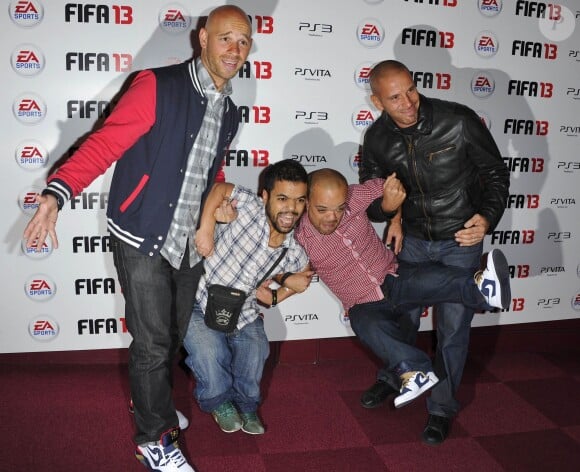 Franck Gastambide, Jib Pocthier, Anouar Toubali et Medi Sadoun de "Les Kaira" - Soirée Fifa 13 à l'Olympia le 25 septembre 2012