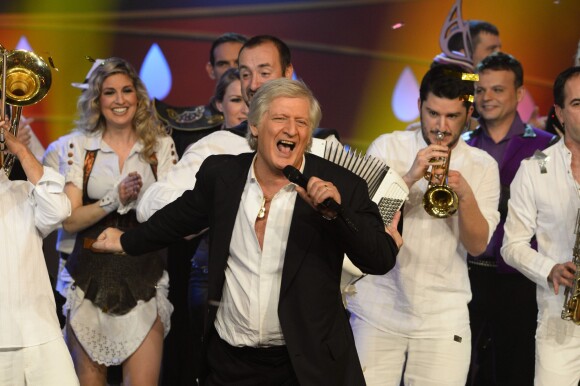 Exclusif - Patrick Sébastien lors de l'nregistrement de l'émission "Le plus grand cabaret du monde" diffusée le 29 mars 2014.