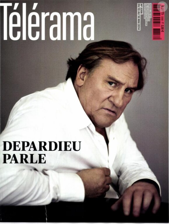 Gérard Depardieu en couverture du magazine Télérama du 7 mai 2014