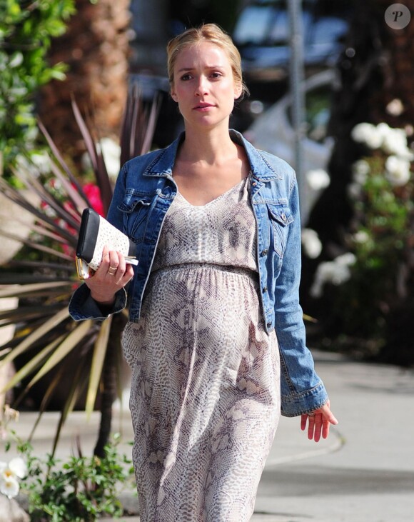 Kristin Cavallari (enceinte) à West Hollywood, le 9 avril 2014. 