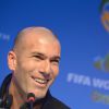 Zinédine Zidane lors d'une conférence de presse au Brésil au centre média de Costa do Sauipe, le 5 décembre 2013
