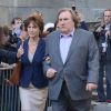 Gérard Depardieu et Jacqueline Bisset sur le tournage du film Welcome to New York à New York le 3 mai 2013.