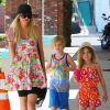 Tori Spelling et ses enfants Stella et Liam dans les rues de Encino, le 11 mai 2014. 
