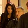 George Clooney et Amal Alamuddin dînant avec Emily Blunt et John Krasinski à Los Angeles le 27 mars 2014