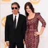 Al Pacino et Lucila Sola lors des Emmy Awards à Los Angeles le 22 septembre 2013