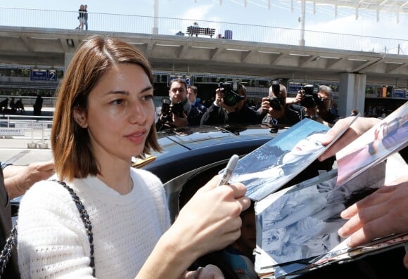 Sofia Coppola est arrivée (avec ses deux filles Romy Mars et Cosima Mars) à Nice, le 13 mai 2014.