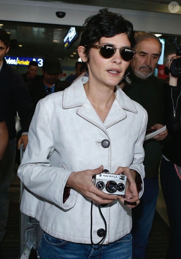 Audrey Tautou arrive à Nice, le 13 mai 2014.
