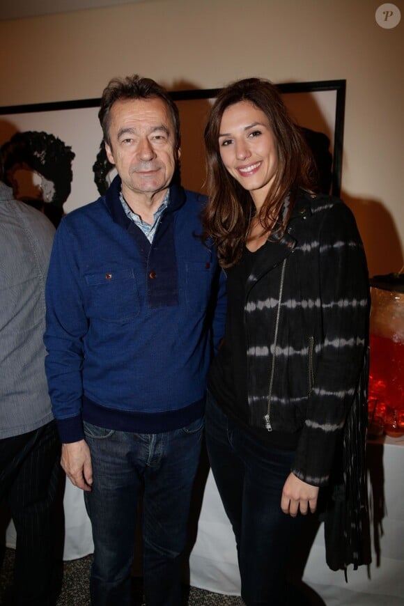 Michel Denisot et Doria Tillier lors de la soirée "Sandra and Co" au Five Seas Hotel à Cannes, le 13 mai 2014, la veille du Festival