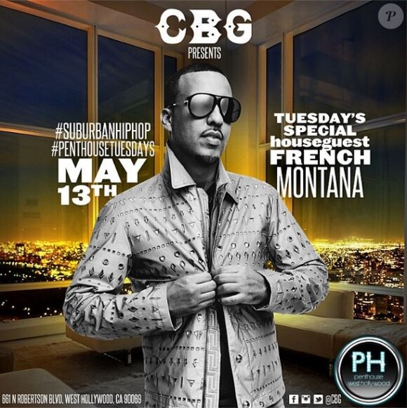 French Montana au Penthouse. West Hollywood, le 13 mai 2014.