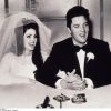 Mariage de Priscilla et Elvis Presley à Las Vegas, le 1er mai 1967. 