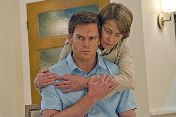 Charlotte Rampling et Michael C. Hall dans la saison 8 de "Dexter", en 2013.
