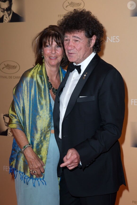 Robert Charlebois et sa femme Laurence - Dîner d'ouverture du 67e festival de Cannes, le 14 mai 2014.