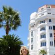  Exclusif - Nicole Garcia  devant l'hôtel Majestic Barrière à l'occasion du 67e Festival du film de Cannes à Cannes le 15 mai 2014  