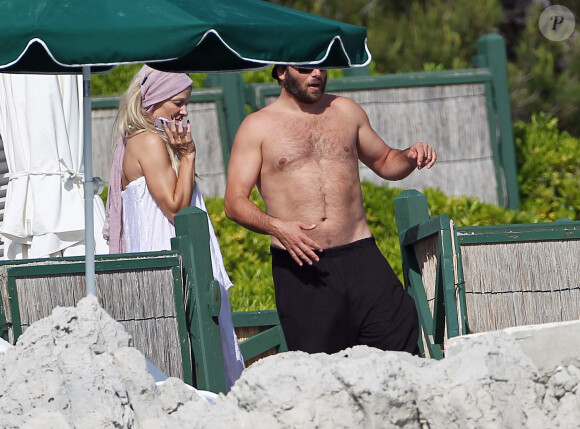 Pamela Anderson et son mari Rick Salomon à l'hôtel Eden Roc d'Antibes, le 17 mai 2014/