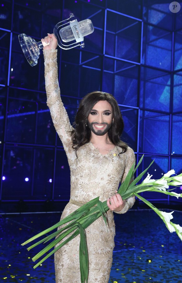 Conchita Wurst remporte le concours de l'Eurovision à Copenhague, le 11 mai 2014.