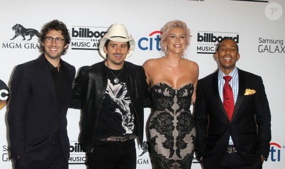 Josh Groban, Brad Paisley, Ludacris, Ke$ha lors de la cérémonie des Billboard Music Awards à Las Vegas, le 18 mai 2014.