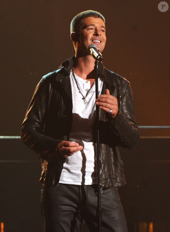 Robin Thicke lors de la cérémonie des Billboard Music Awards au MGM Grand Garden Arena à Las Vegas, le 18 mai 2014.
