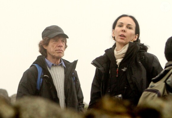 Mick Jagger et L'Wren Scott au Pérou en 2011. 