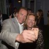 Arnold Schwarzenegger lors de la soirée du film Expendables au Gotha avec le joaillier De Grisogono, durant le Festival de Cannes le 18 mai 2014