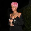 Rihanna quitte le restaurant Giorgio Baldi à Santa Monica, le 18 mai 2014.