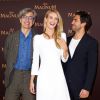 Wim Wenders, Rosie Huntington-Whiteley et Elyas M'Barek présentent le minifilm des 25 ans de la marque Magnum à Berlin, le 19 mai 2014.