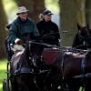 Le duc d'Edimbourg, époux de la reine Elizabeth II, en attelage le 15 mai 2014 au Royal Windsor Horse Show.
