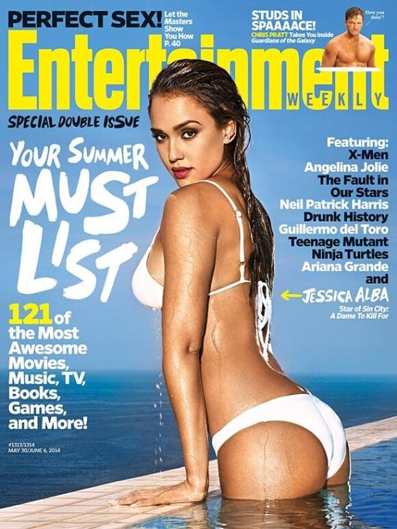 Jessica Alba, en couverture du magazine Entertainment Weekly. Numéro du 30 mai 2014.