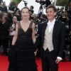 Carole Bouquet et son compagnon Philippe Sereys de Rothschild - Montée des marches du film "The Search" lors du 67e Festival du film de Cannes le 21 mai 2014