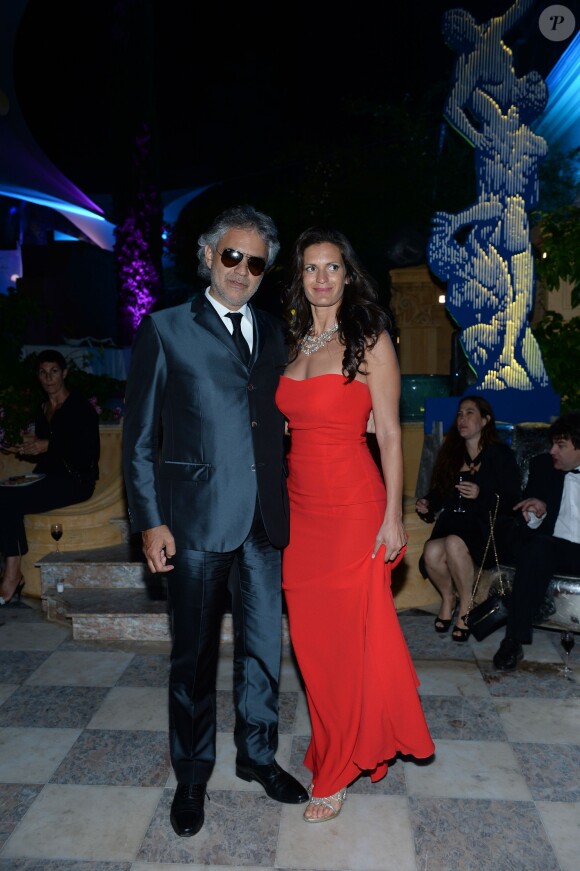 Andrea Boccelli, Veronica Berti à la soirée "Puerto Azul Experience" lors du 67e festival de Cannes le 21 mai 2014.