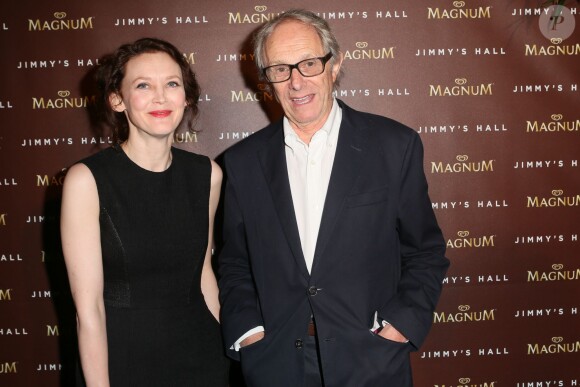 Exclusif - Simone Kirby et Ken Loach - Soirée pour le film "Jimmy's Hall" à la plage Magnum lors du Festival de Cannes, le 22 mai 2014.