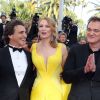 Lawrence Bender, Uma Thurman, Quentin Tarantino - Montée des marches du film "Sils Maria" lors du 67e Festival du film de Cannes le 23 mai 2014.
