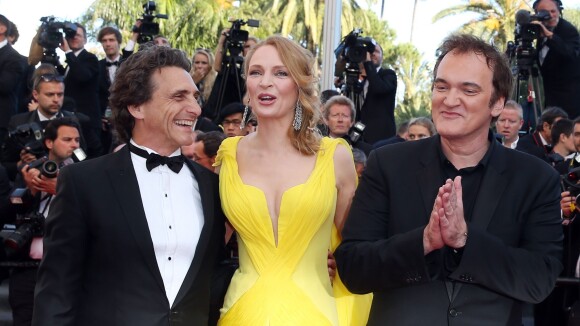 Cannes 2014 : Quentin Tarantino survolté, John Travolta et Uma Thurman glamour